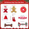 8 Pieces Christmas Dog Toys Set Christmas Plush Interactive Dog Squeaky Toys Santa Gingerbread Man Donut and Candy stuffed Toys Rope Toys Dog Santa Hat and Sock Chew Toys Gift for Medium Small Dogs
