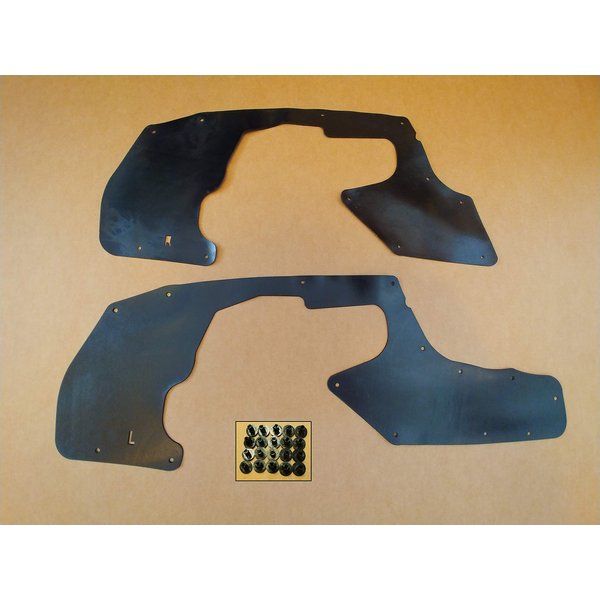 Set of Splash Shields with Clips for Toyota Tacoma 1995-2004 All Models (Fender Liners, Aprons, Shields, Splash Guards, Skirts, Guards, Seals, Splash Seals) H