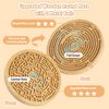Wooden Labyrinth Board Game with Two Versions of Upgraded Circular Marble Maze with Two-Sided Design, 2-in-1 Puzzle Maze with Two Metal Balls, Brain Teaser Game for Children, Teenagers, and Adult