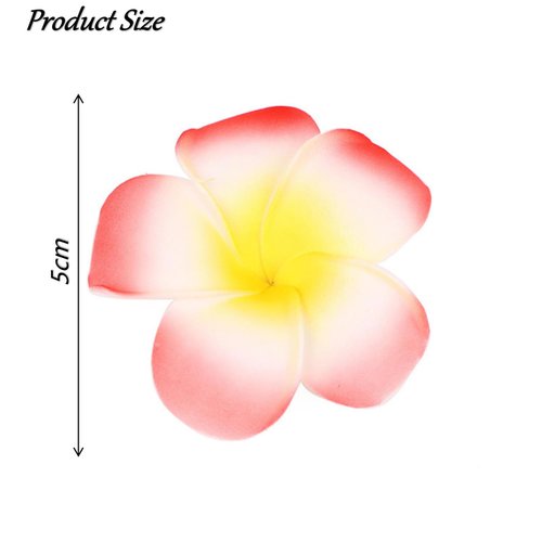 Doromy 24Packs Hawaiian Flower Hair Clips Artificial Plumeria Foam Hair Clip Accessories Frangipani Beach Flower Headpieces Tropical Bridal Wedding Party Decorations For Women Girls
