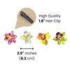 Generic ALLUREVIE 4pcs Artificial Hawaiian Flower Hair Clips - Orchid Flower Hair Clips for Women with Gift Packaging, Vibrant Floral Hair Accessories for Women and Girls, Decorative Hair Clips