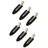 6Pcs No Bend Hair Clips- No Crease Hair Clips Styling Duck Bill Clips No Dent Alligator Hair Barrettes for Salon Hairstyle Hairdressing Bangs Waves Woman Girl Makeup Application (Black)
