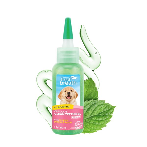 TropiClean Clean Teeth Gel for Puppies | No Brush Puppy Dental Gel | Puppy Toothpaste | Puppy Tooth Gel for Small Dogs | Made in the USA | 2.2 oz.