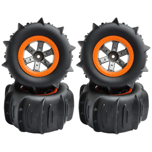 GDOOL RC Car Paddle Tires Wheels LG-ZJ02 25-ZJ02 920-ZJ02 for High Speed 9125 9155 9156 RC Cars S920 S921 104009 RC Trucks(4 PCS)