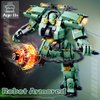 Transforming Robot Mech Building Block Sets, Compatible with Lego Mech, Destroy Warrior City Soldier Mech Model Action Mech Model Building Kit, Cool Creative Robots Toys Gift for Teens Boys, 542 PCS