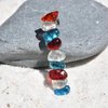 Red, White and Blue Stone 60 MM French Barrette Hair Clip