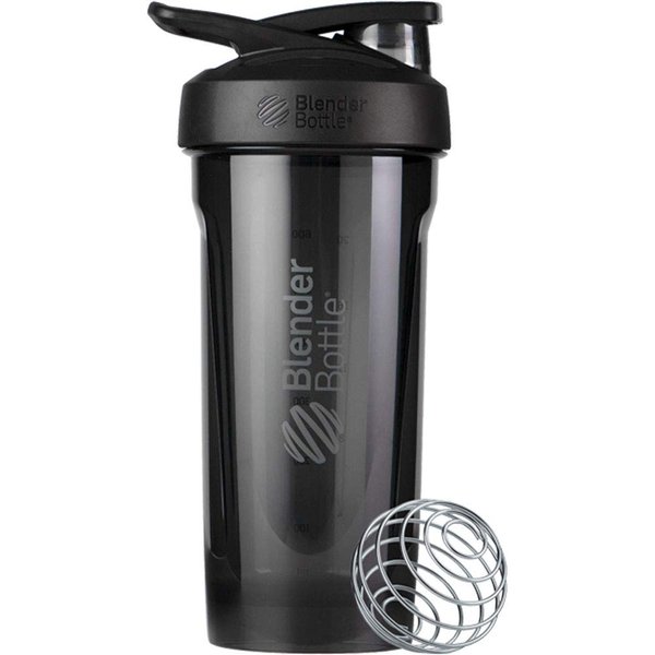 BlenderBottle Strada Shaker Cup Perfect for Protein Shakes and Pre Workout, 28-Ounce, Black