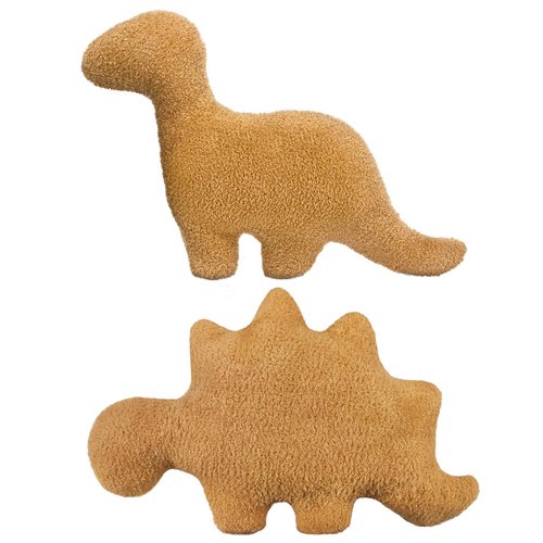 Andywoo Dino Chicken Nugget Pillow Plush is Funny Gifts, Dinosaur Chicken Nugget Pillow for Birthday Gifts, Dinosaur Gifts for Kids Teens and Adults (2 Pcs, Small)