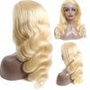 ELISHEVA 613 Lace Front Wig Human Hair Body Wave 24 Inch Free Part 613 HD Lace Frontal Wig Pre Plucked with Baby Hair Blonde 13x4 Lace Front Wigs Human Hair Wig for Women 10A Brazilian Virgin Hair