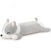 Yeqivo Shiba Inu Body Pillow Long Shiba Inu Stuffed Animal Plush Cute Corgi Akita Dog Plush Toy Soft Shiba Inu Plush Pillow LongDog Plushie Gifts for Girls Kids Girlfriend(Grey, 60cm/23.6inch)