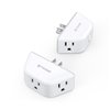 TROND Multi Plug Outlet Extender 2 Pack - Electrical Wall Outlet Splitter, 3 Way Outlet Wall Adapter, Cruise Essentials, Small Multiple Plug Expander for Cruise Ship Home Office Dorm Room