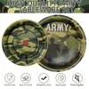 96Pcs Army Birthday Party Supplies Army Party Plates Napkins Forks Army Party Decorations for Camo Birthday Party, Military Soldier Camouflage Veteran Day Party Decorations, Serves 24