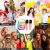 UNIH Mini Bluetooth Karaoke Machine for Kids, Portable Karaoke Speaker with 2 Wireless Mics, Toys for Girls Boy Ages 4, 5, 6, 7, 8, 9, 10, 12 +Year Old Festival Birthday Party（Pink