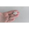 Generic Small flower crystal alligator hair clip for fine thin hair (Clip quantity: 2 clips), 1 Count (Pack of 1)