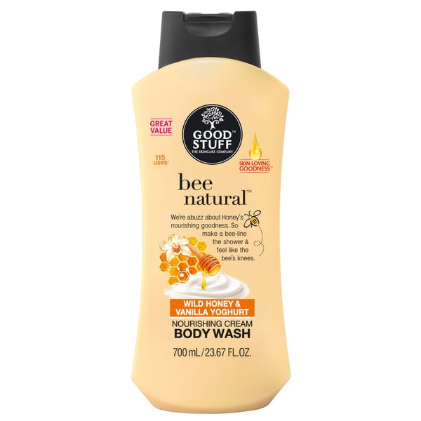 Good Stuff Bee Natural Nourishing Cream Body Wash with Wild Honey and Yogurt extract 23.67 Fl Oz