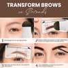 Eyebrow Stamp Stencil Kit (Gray Black), Eyebrow Stamp Pomade with 24 Reusable Thin & Thick Brow Stencils, Eyebrow Stencils Shaping Kit Definer