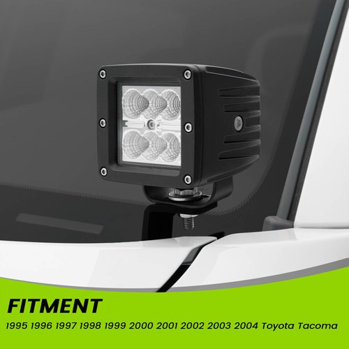 KANGIKX Hood Ditch LED Light Brackets for 1995-2004 Toyota Tacoma,Offroad Hood Hinge Light Mount Brackets kit for Pod Work Lights.