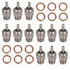 Mxfans Silver RC 1:8 1:10 70117 Stainless Steel Glow Plug Replacement for HSP N3 15~28 Hot Nitro Engines Pack of 12