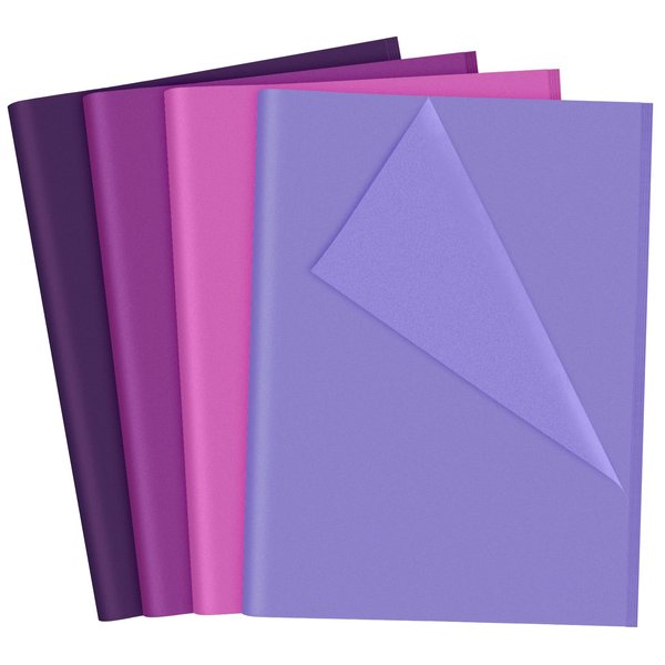 NEBURORA 108Sheets Purple Gift Wrapping Paper Tissue Paper Bulk Art Tissue Paper for Mother's Day Birthday Wedding Present Packaging and Purple Theme Party Decoration