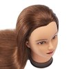 Headfix 20"-22" Hair Mannequin Head 100% Human Hair Hairdresser Practice Styling Training Head Cosmetology Manikin Doll Head With Clamp (6F1919LB0414H)