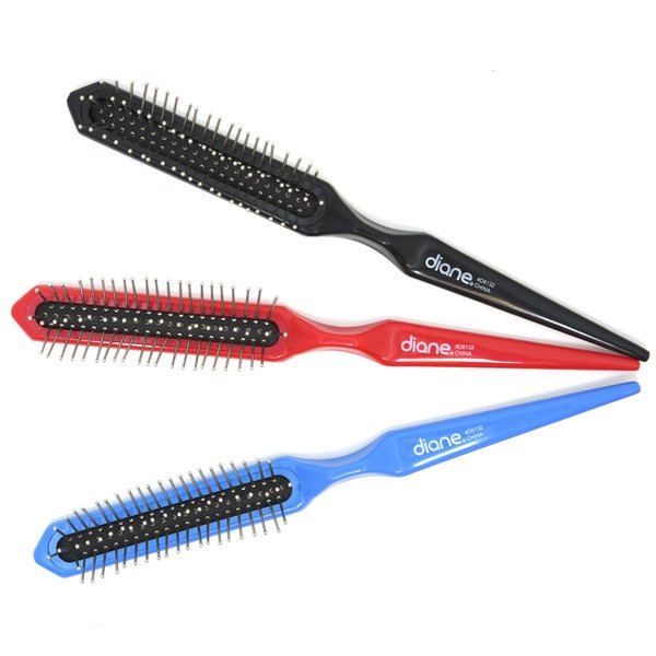 Diane 3-row Wire Bristle In Cushion Base Wig Hair Brush #8132,Assorted Colors