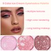 AMY'S DIARY Pink Shimmer Eye Shadow Makeup Palette 9 Colors, Highly Pigmented Matte Glitter Shimmer Pearl Waterproof Party Sparkling Eyeshadow Palette (02#)