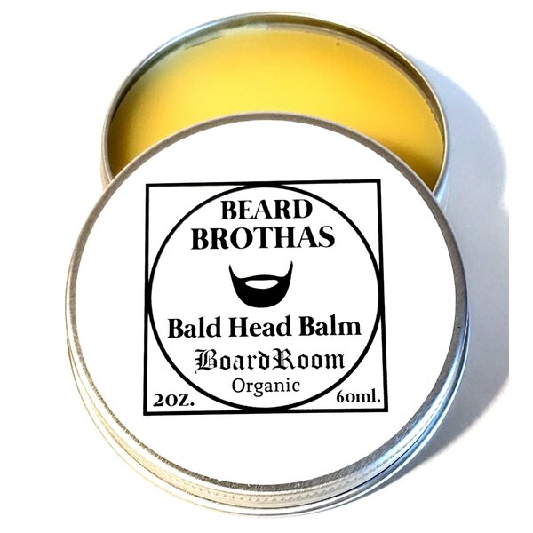 Bald Head Moisturizer. Soothes and Conditions the Scalp. Creamy Balm Gives Scalp a Youthful Appearance with 24 Hour Protection. Board Room Scent.