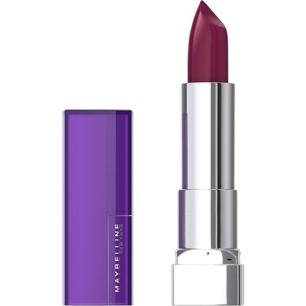 Maybelline Color Sensational Lipstick, Lip Makeup, Cream Finish, Hydrating Lipstick, Nude, Pink, Red, Plum Lip Color, Berry Go, 0.15 oz; (Packaging May Vary)