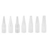 50PCS Clear White Eyebrow Tattoo Needle Tips Permanent Makeup Tattoo Nozzle Caps Disposable 1R/3R/5R/5F/7F (1R)