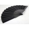 HUNANBANG 1 Dozen 12 Pieces Folding Hand Fans Church Wedding Gift, Party Favors, DIY Decoration Gift Size9 Wholesale 12pack (Black)