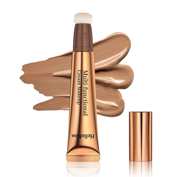 Paminify Contour Beauty Wand,Liquid Face Contouring with Cushion Applicator,Natural Matte Finish Shading Bronzer Stick,Lightweight Blendable Nourishing Cream Contour Stick, Cruelty-free,Fair to Medium