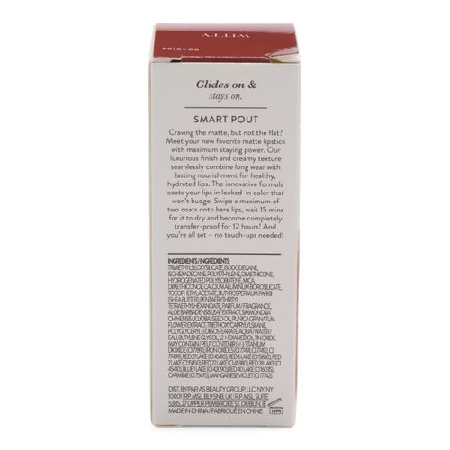 Laura Geller NEW YORK Smart Pout Transfer Proof Moisturizing Matte Lipstick, Witty, Red