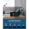 Projection Alarm Clock on Ceiling,Digital Clock for Bedroom with Battery Backup,7”Large Display,USB Charger,Dimmer,180° Rotatable Projector,12/24H,Snooze,DST,Loud Alarm Clock for Kids,Adults,Elders