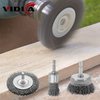 VIDICA Wire Brush for Drill Set 9Pcs,Abrasive Wire Wheel for 1/4 Inch Hex Shank, Wire Cup Brush for Drill, Coarse Crimped Carbon Steel Wire Brush Set for Removing Paint and Rust