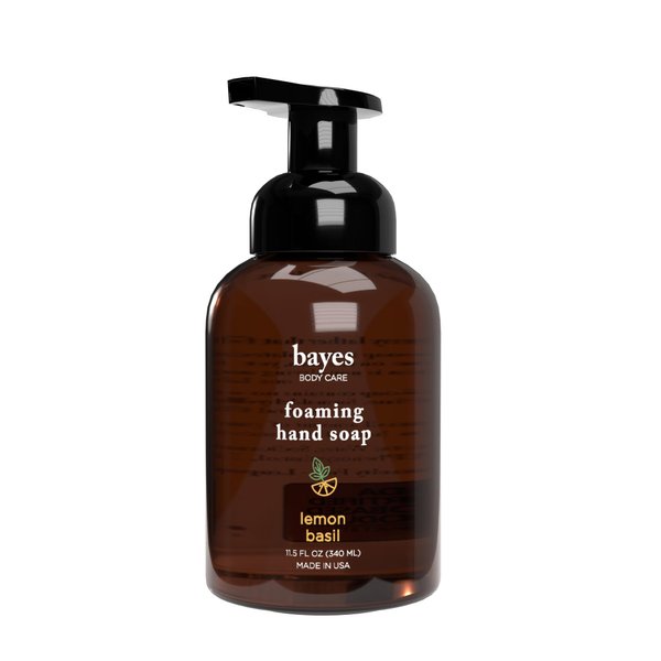 Foaming Hand Soap, Plant-Derived - Aromatic and Nourishing Hand Wash, Infused with Natural Essential Oils - USDA Certified Biobased - 11.5 Ounce, Lemon Basil