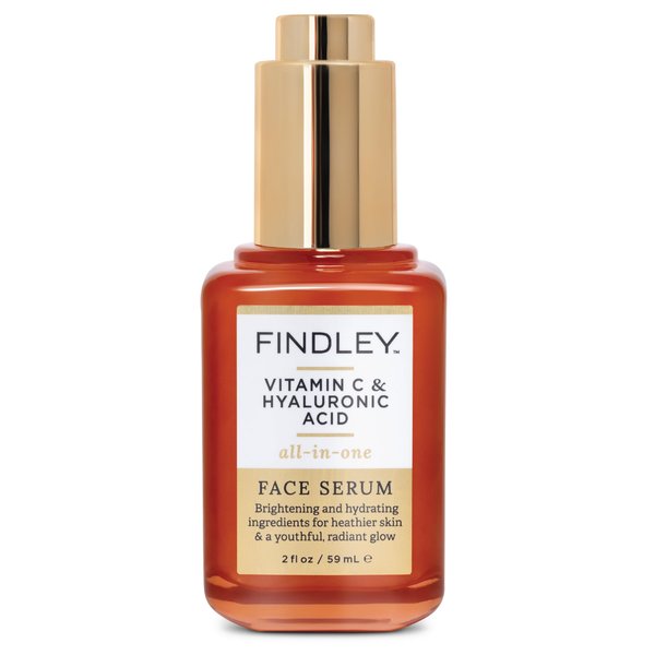 Findley All-in-One Face Serum with Vitamin C and Hyaluronic Acid - Hydrating & Anti-Aging | Promotes Youthful, Radiant Skin | Reduces Fine Lines & Wrinkles (2 Fl Oz)