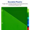 Avery Dividers for 3 Ring Binders, 8-Tab Binder Dividers, Two-Pocket Plastic Binder Dividers, Insertable Big Tabs, Multicolor, 3 Sets (71907)