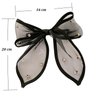 LINAYOHA 1Pcs Black Mesh Tulle Rhinestone Hair Bow Clip with Long Tail for Girls Women Hair Bow pins Barrette Hairgrips Styling Princess Birthday Parties Holiday Bowknot Hair Accessories Gift