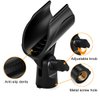 2 Pcs Universal Microphone Clip, Adjustable Mic Clip Holder for Mic Stand, Come with 5/8" Male to 3/8" Female Screw Adapter