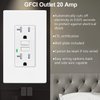 Greencycle GFCI Outlet 20 Amp,3PK Gfi Electrical Outlet 20 Amp,Outdoor Gfci Outlet 20 Amp Weather Resistant with LED Indicator,Screws Included,Residential and Commercial Grade, ETL(White,3PK)