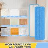 18 inch Microfiber Mop Pad for Wet Dry Mops Floor Cleaning Pads Reusable Compatible with Bona Floor Care System (5 Pack )