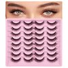 Lashes Natural Look Wispy Fasle Eyelashes 12mm Short Faux Mink Eyelashes Cat Eye Fluffy Strip Lashes Pack by Zegaine 16 Pairs
