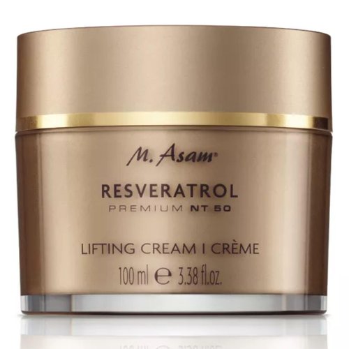 M. Asam RESVERATROL PREMIUM NT50 Lifting Cream (3.38 Fl Oz) – Moisturizer Face Cream with Hyaluronic Acid, Facial Moisturizer for Firm and Smooth Skin, Vegan Skincare for Youthful Radiance