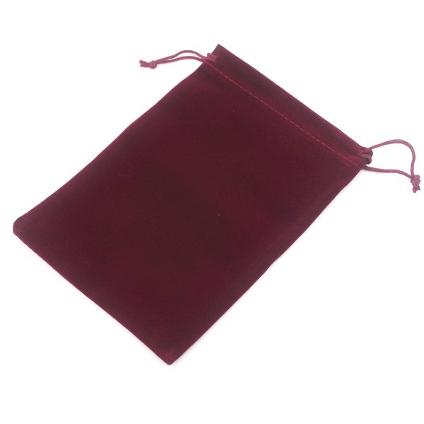Pack of 25 Velvet Gift Bags Drawstring Jewelry Pouches Candy Bags Wedding Favors (7" X 5", red)