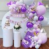 40 Inch Purple Number 1 & Mini Crown Balloon for Birthday Party Decorations, 1st Birthday Party Decorations Purple Theme Party Balloons Decorations Supplies
