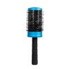 ForPro Professional Collection Expert Stylist Choice Nano Ceramic Hair Brush, 100% Natural Anion Bristle, Silicone Ergonomic Handle, 3" Ceramic Round Brush, Matte Blue