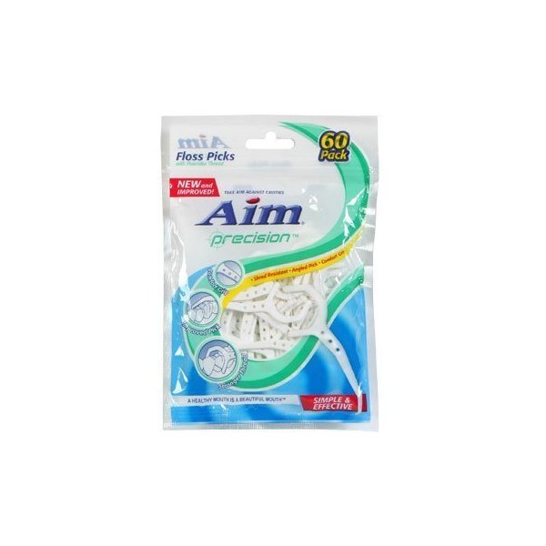 Aim Precision Floss Picks, 60-ct. Packs (Pack of 5)