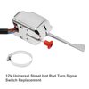 Saihisday Universal Turn Signal Switch, 12V Chrome Street Hot Rod Turn Signal Switch Replacement for Ford Buick GM Car Truck Street Rod Dune Buggy Sand Rail