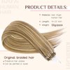 KiiKiiGirl Virgin Microlink Hair Extensions - Human Hair,22inch Micro link Hair Extensions Human Hair Micro Beads Hair Extensions Human Hair Blonde Highlighted Bleach Blonde 30G/Pack