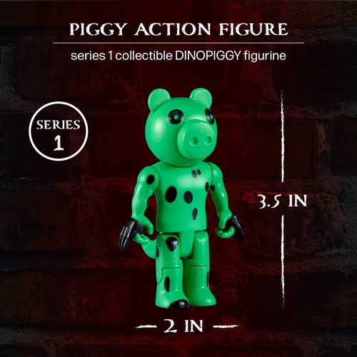 PIGGY Action Figure - Dinopiggy Articulated Buildable Action Figure Toy, Series 1 Collectible